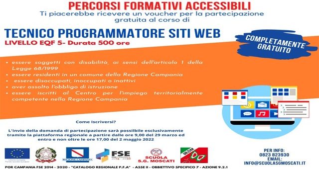 Catalogo P.F.A. – Corso di Tecnico Programmatore Siti Web